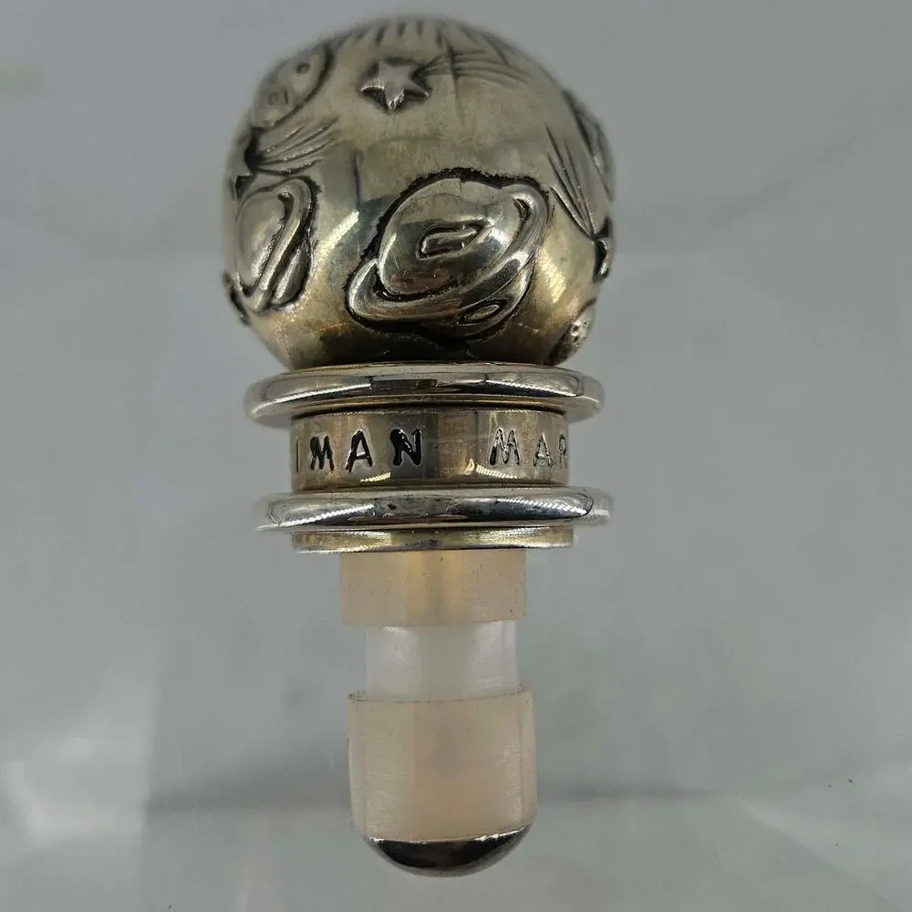 Neiman Marcus Wine Stopper OUT OF THIS WORLD Silverplate Galaxy Solar System